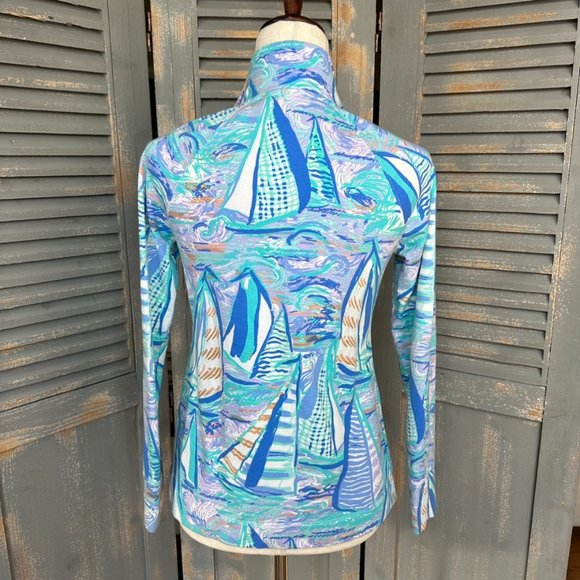 Lilly Pulitzer UPF 50+ Skipper Popover Aboat Time Sz XS - Picture 13 of 16